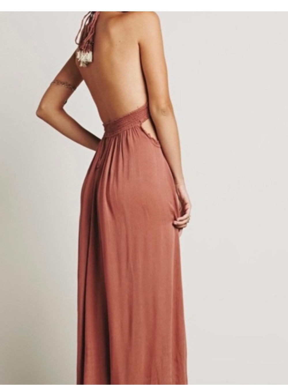 Free People Look Into the Sun Maxi Dress in Warm Rust. Women’s Large - Picture 3 of 11